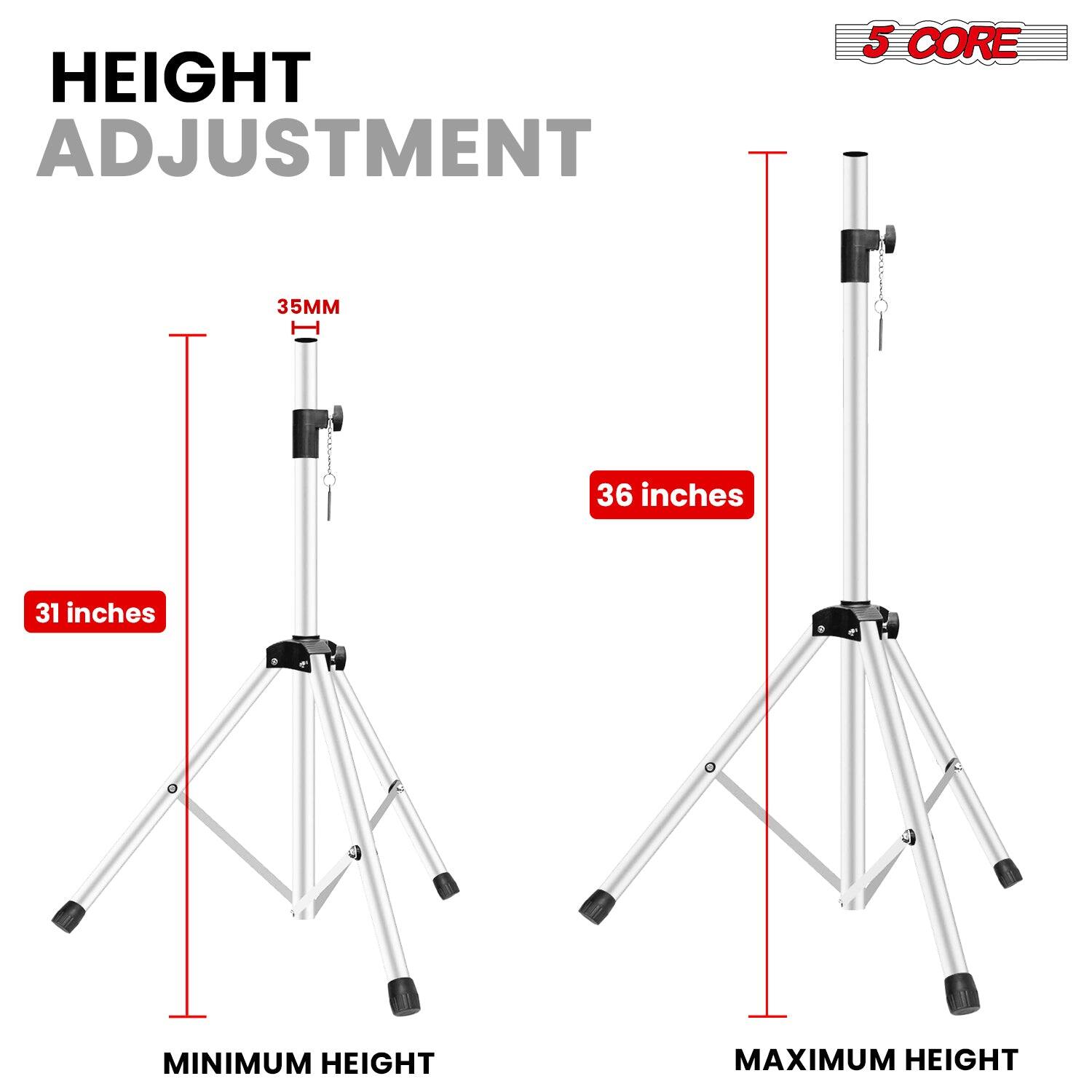 HEIGHT ADJUSTMENT

5 CORE

35MM

31 inches

MINIMUM HEIGHT

36 inches

MAXIMUM HEIGHT