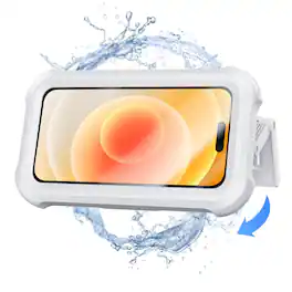 PARKER SLATER - Shower Phone Holder Waterproof 480 Rotatable Adjustable Bathroom Wall Mount Stand Anti-fog High Sensitivity Case Anti - Creamy white