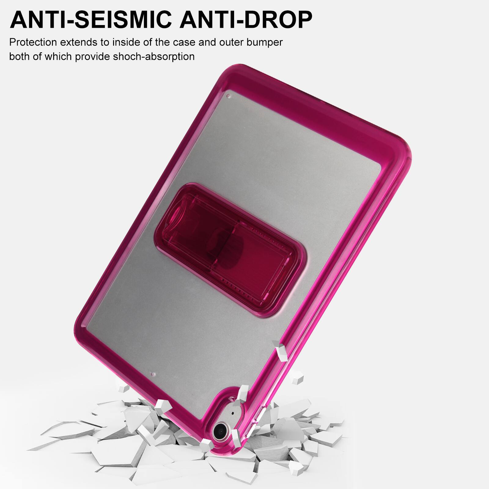 ANTI-SEISMIC ANTI-DROP  
Protection extends to inside of the case and outer bumper both of which provide shock-absorption