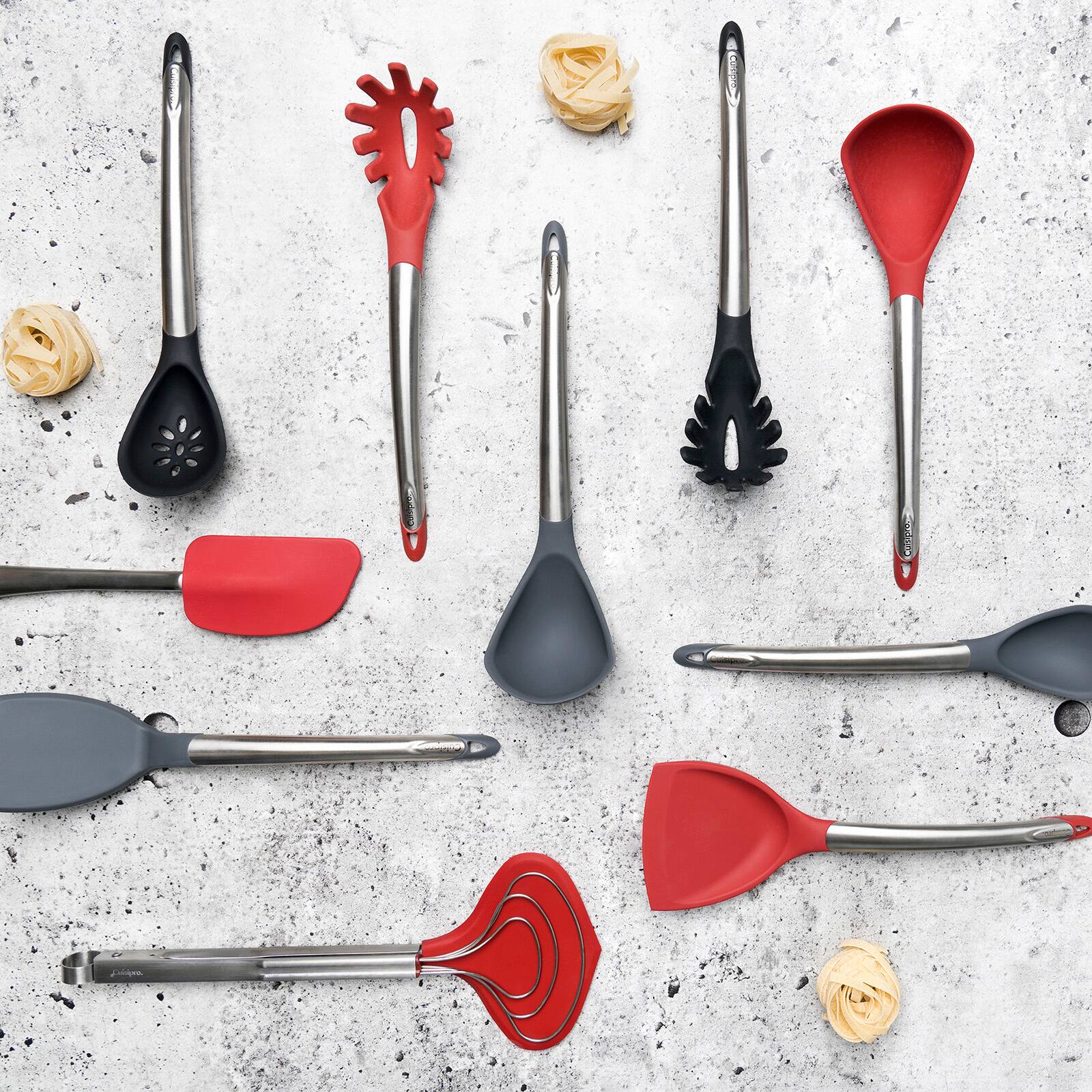 Alt View 4. Cuisipro - Silicone & Stainless Steel Wok Turner, Red - Red.