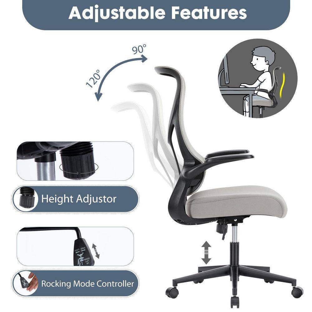Adjustable Features

- 120° 90° Height Adjuster
- Rocking Mode Controller