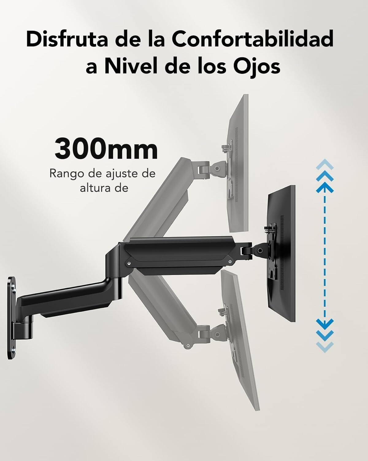 Disfruta de la Confortabilidad a Nivel de los Ojos

300mm
Rango de ajuste de altura de