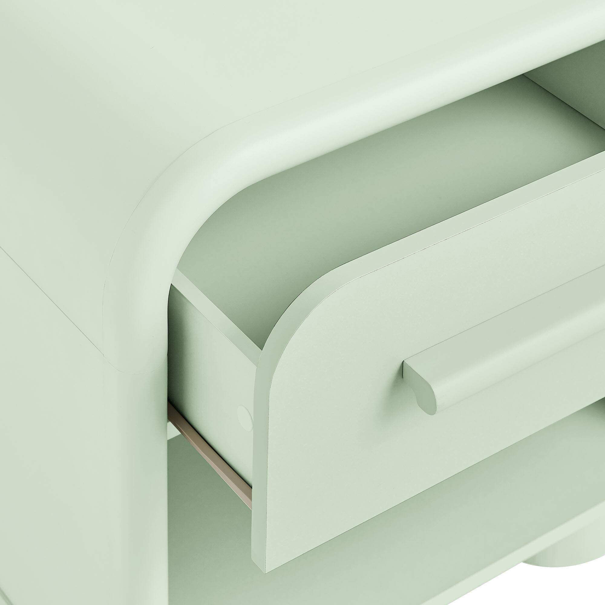 Alt View 6. Modway - Bellamy Curved 1-Drawer Nightstand by Modway - Sage.
