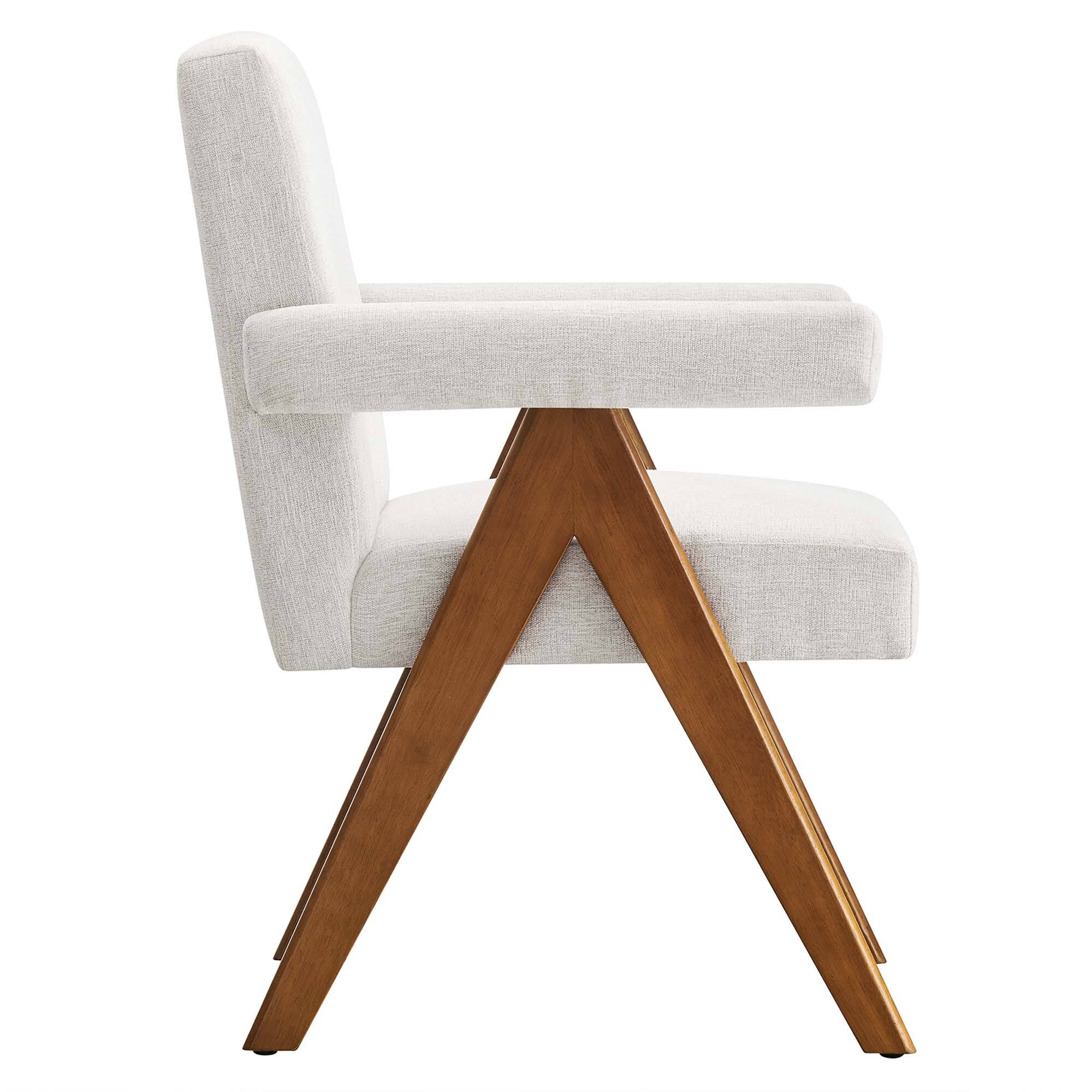 Alt View 2. Modway - Lyra Fabric Dining Room Chair Set of 2 by Modway - White.