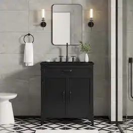 Steamforge Bathroom Vanity Basin Included by Modway - Black Black