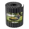 Front. VEVOR - Galvanized Steel Landscape Edging, 40 ft x 12 in Metal Edging for Landscaping with Gloves, Easy-to-Install Bendable - Black.
