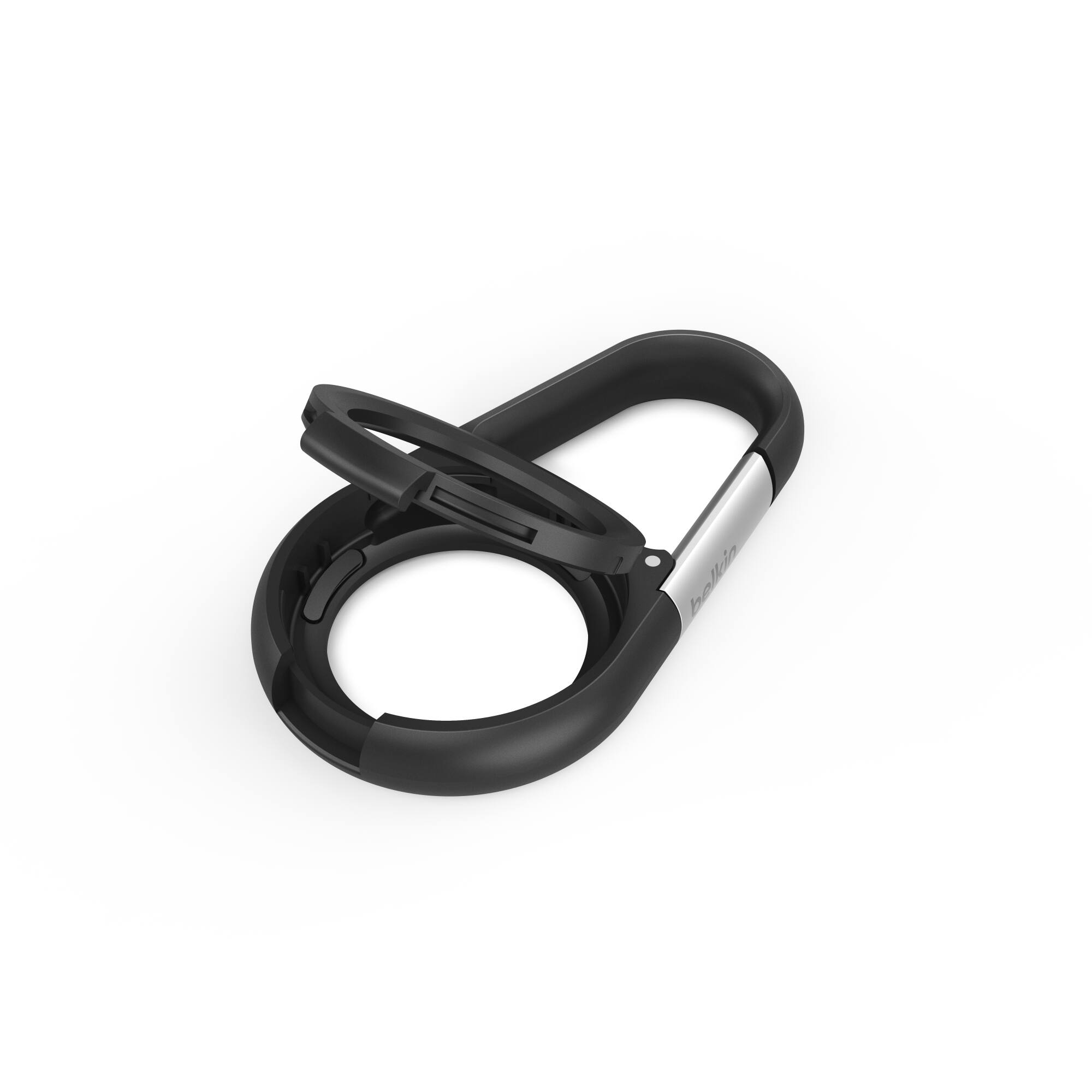 Alt View 12. Belkin - AirTag Secure Holder with Carabiner - Black.
