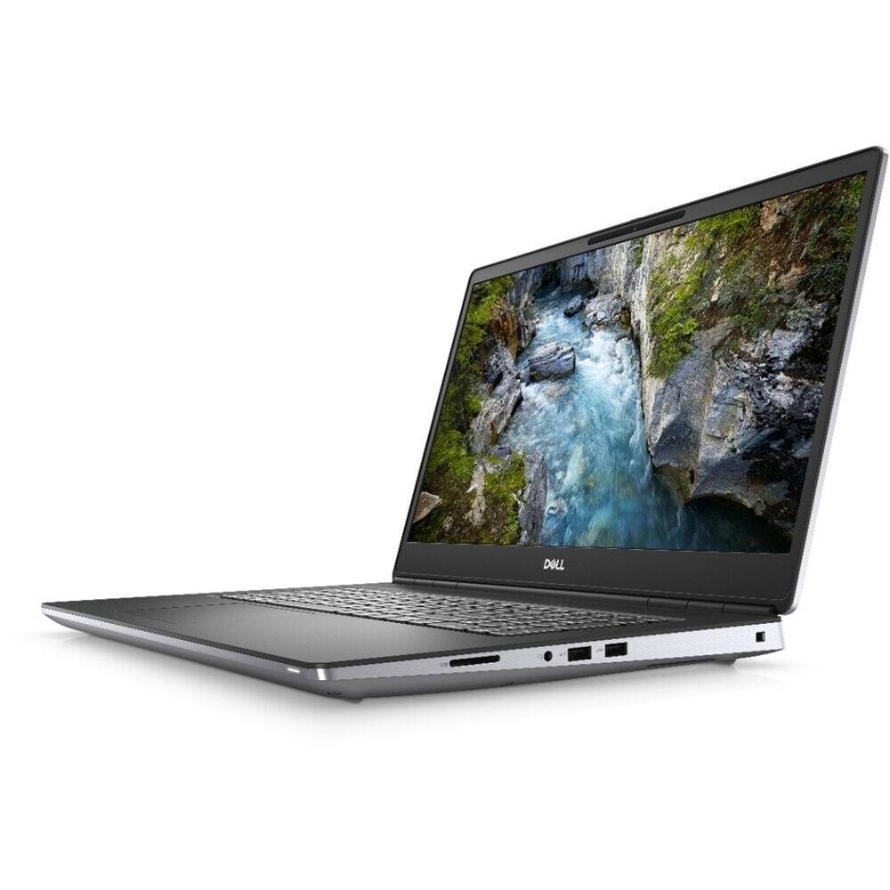 Left. Dell - Precision 7760 17.3" 64GB 512GB SSD Xeon® W-11855M 3.2GHz WIN11P, Aluminum Titan Grey - Gray.