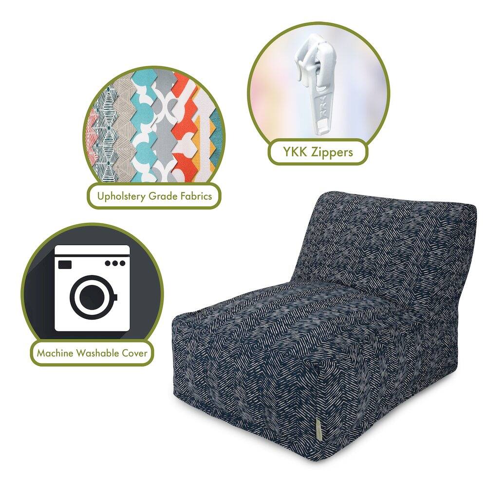 - Upholstery Grade Fabrics
- YKK Zippers
- Machine Washable Cover