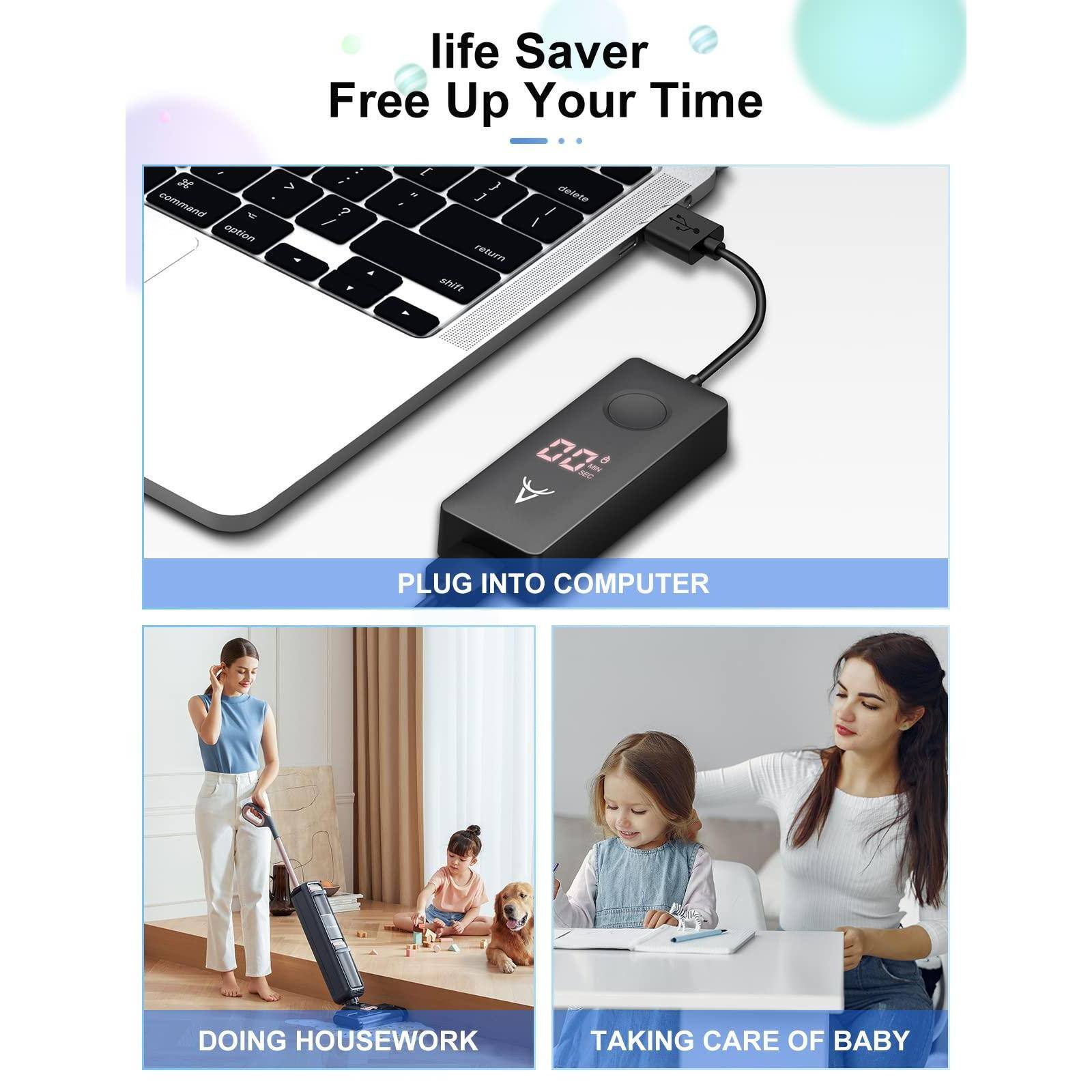 life Saver  
Free Up Your Time  

PLUG INTO COMPUTER  

DOING HOUSEWORK  

TAKING CARE OF BABY