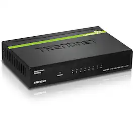 Trendnet - 8-Port Mini Gigabit Switch, TEG-S80g, GREENnet Technology, NDAA + TAA Compliant, Desktop Metal Ethernet Network - Unknown
