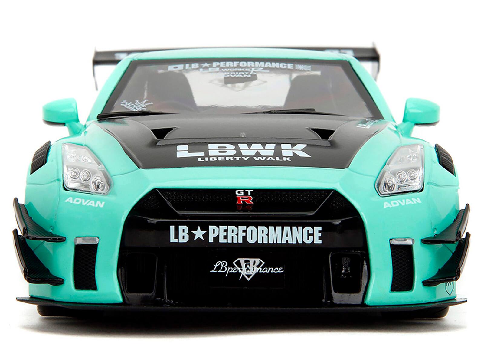 Nissan GT R (R35) Liberty Walk Body Kit 2.0 RHD Light Blue with