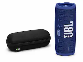 JBL - Charge 6 Bluetooth Speaker Bundle with Hard Case - Blue
