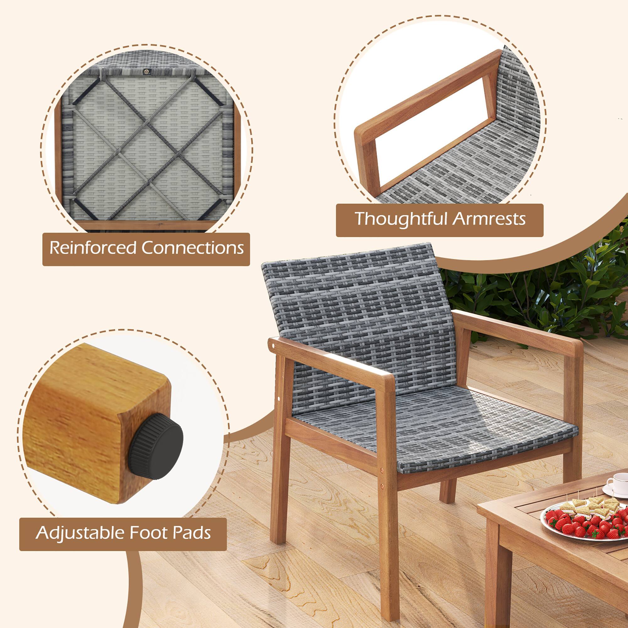 a Reinforced Connections Thoughtful Armrests Adjustable Foot Pads