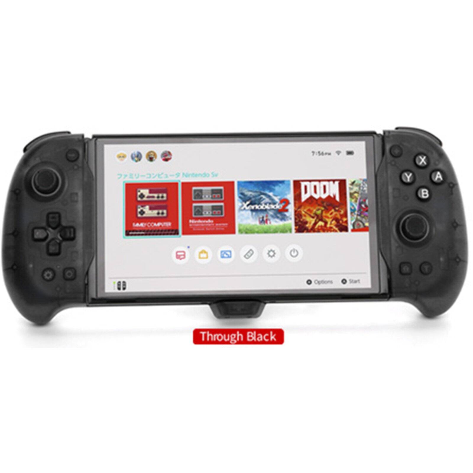 Nintendo Switch  
7:56 PM  

Xenoblade Chronicles 2  
DOOM 2  

Options Start  

Through Black