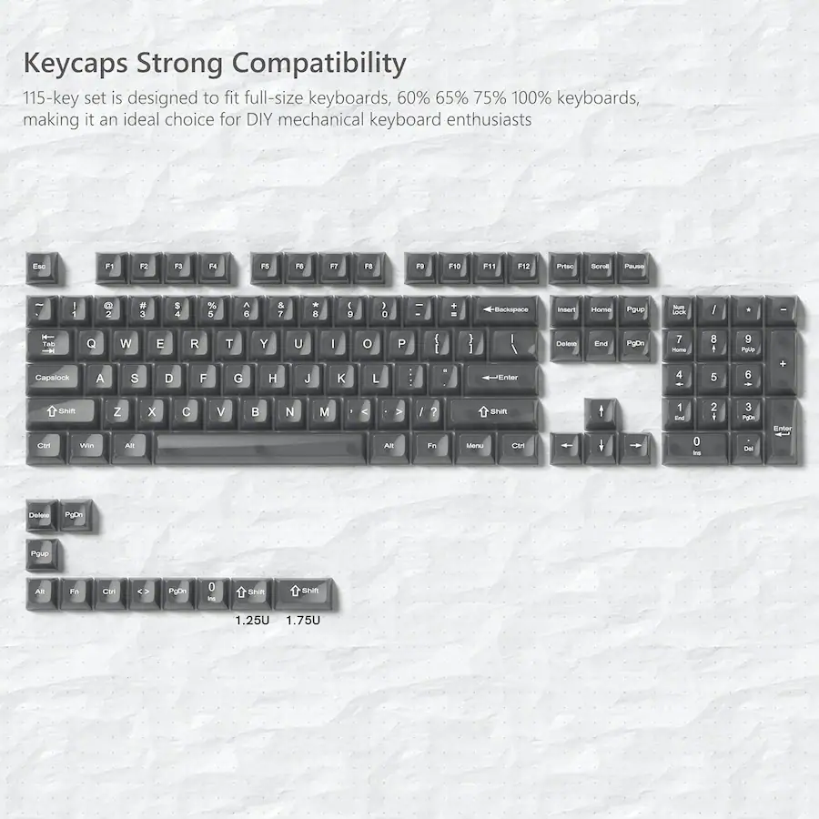 Custom Key Cap Measurement Womier Cute Jelly Keycaps , Transparent Clear Custom Key Cap Set for ...