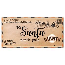 Fan Creations - San Francisco Giants 6'' x 12'' Letter to Santa Sign - Multicolor