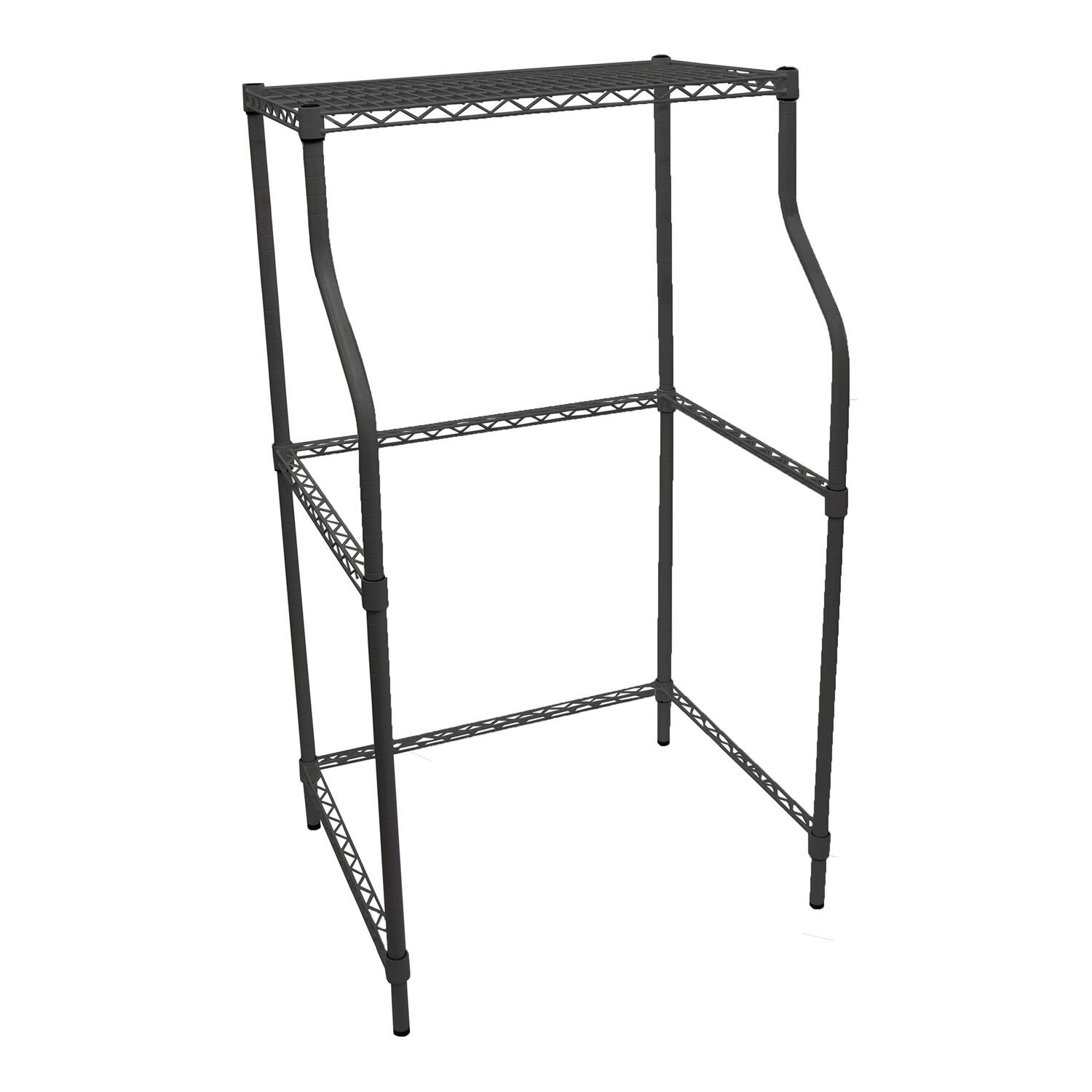 Left. Magic Chef - Compact Laundry Appliance Stand in Black.