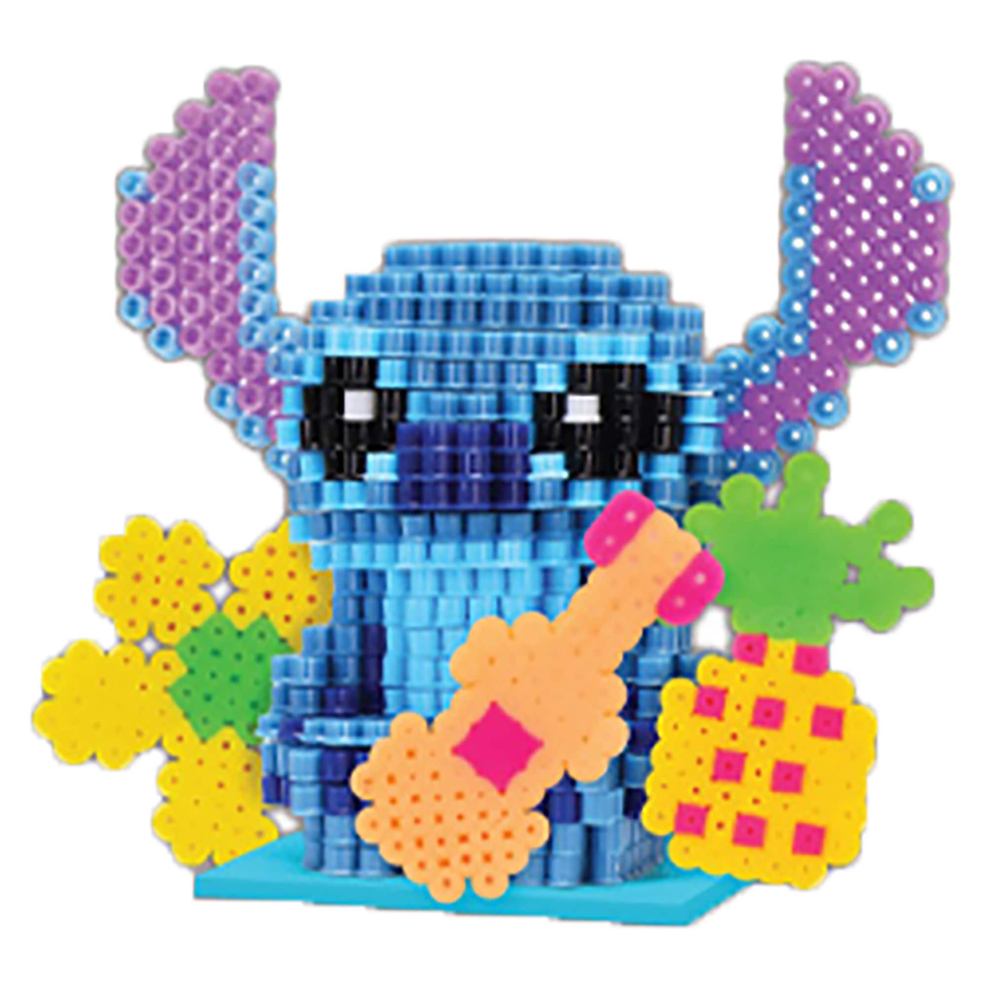 Tara Toys - 3D Pixel Creations Disney Stitch -2500 Beads Kit, DIY 3D Character Set