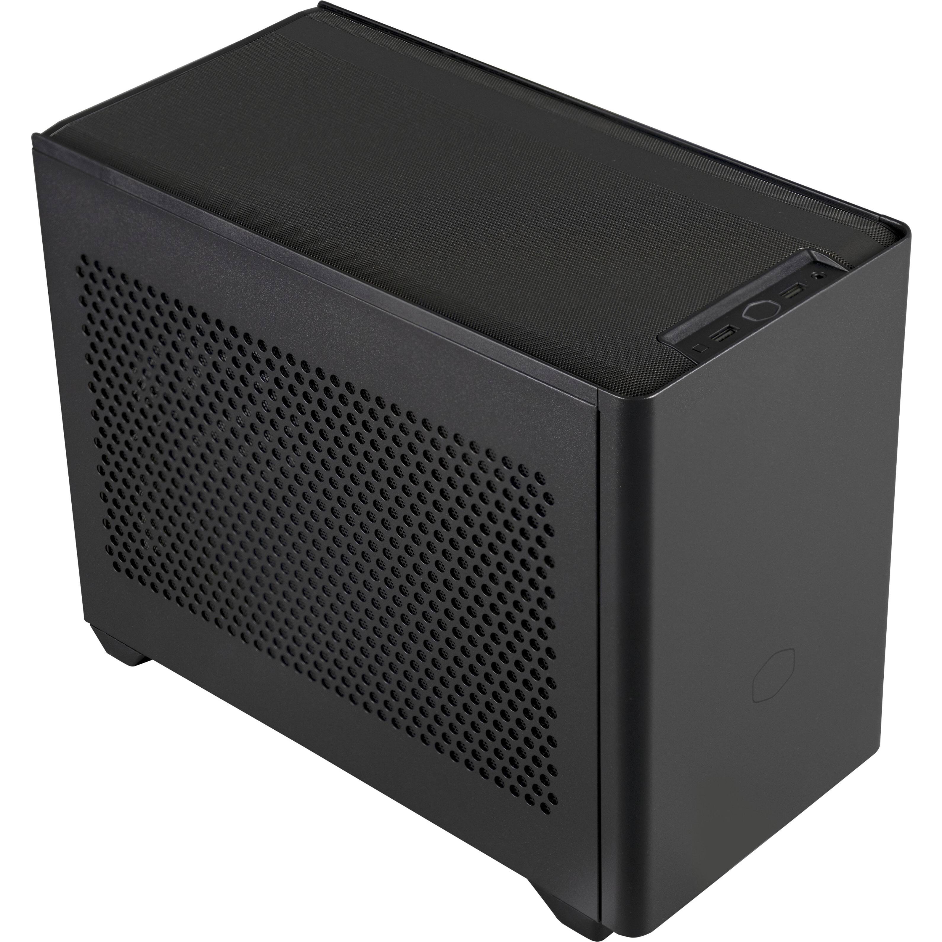 Front. Cooler Master - MasterBox MCB-NR200-KNNN-S00 Mini ITX/Mini DTX Mini-tower Case - Black.