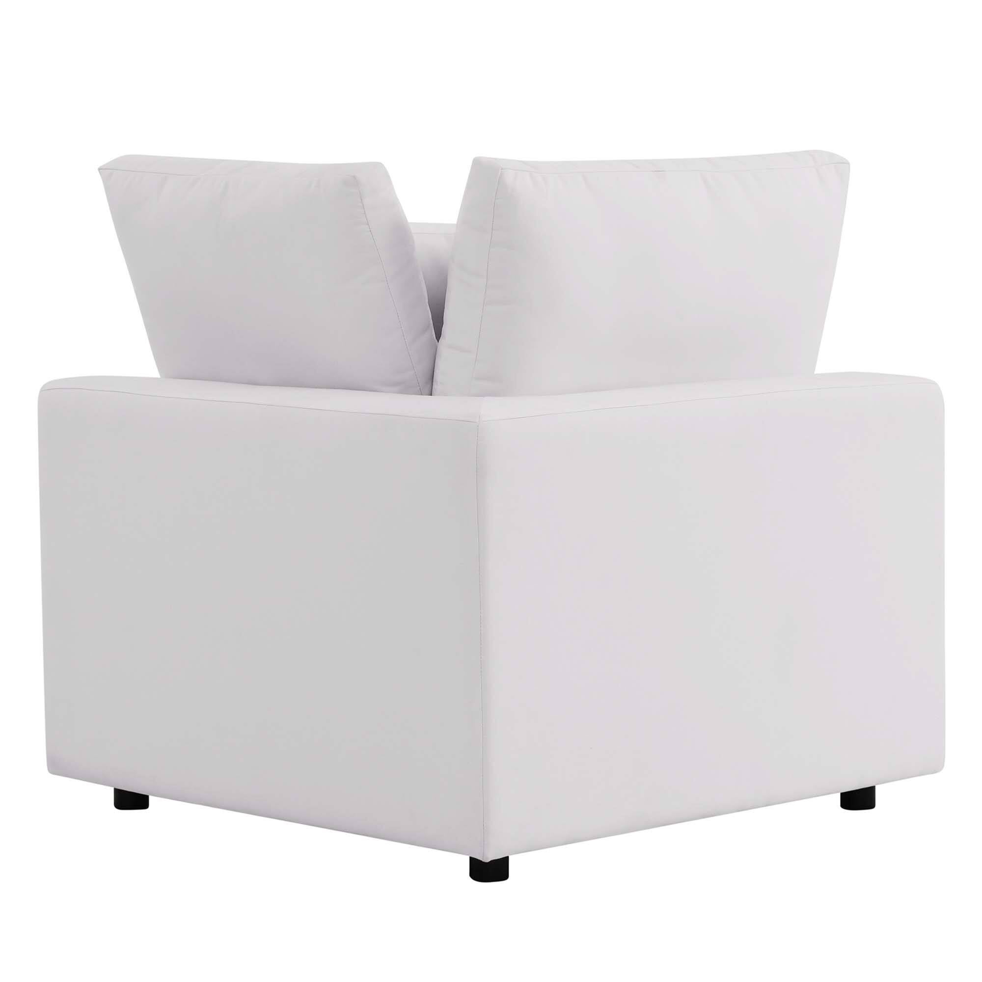 Alt View 1. Modway - Commix Overstuffed Outdoor Patio Corner Chair by Modway - White.