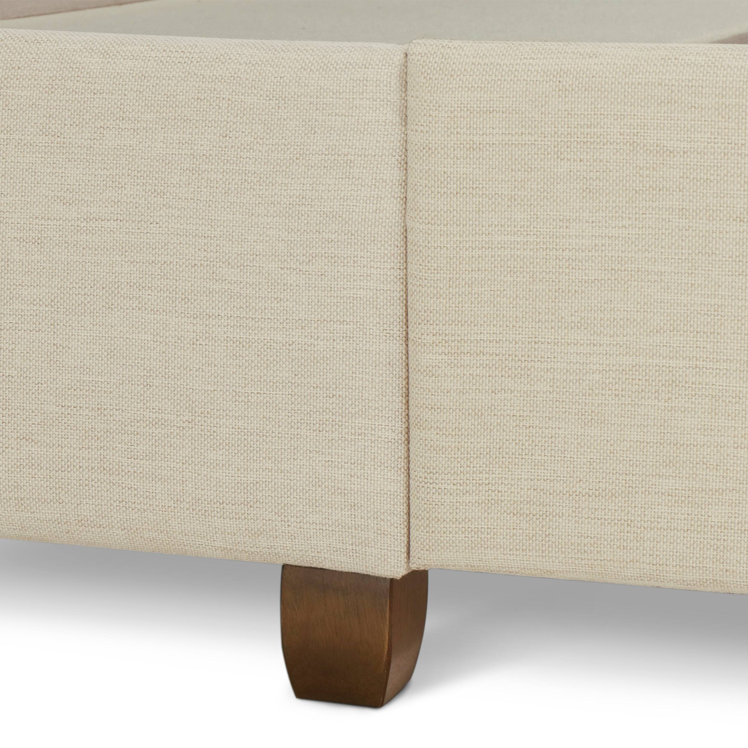 Alt View 18. Click Decor - Edmond Storage Bed with Adjustable Height Headboard Queen Size - Beige.