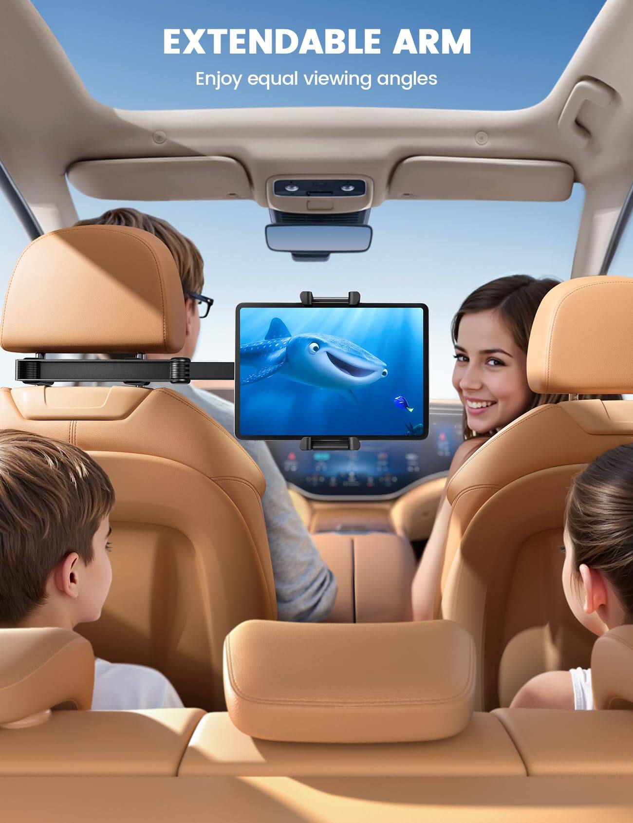 EXTENDABLE ARM  
Enjoy equal viewing angles