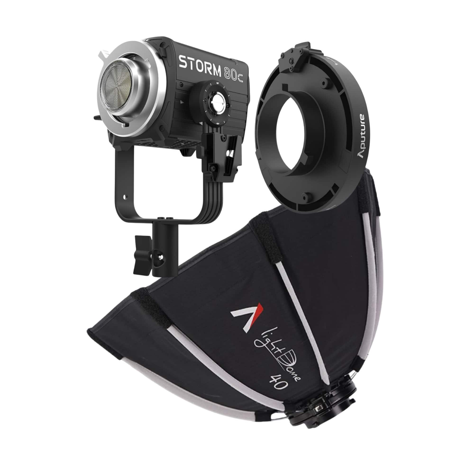 Aputure - STORM 80c Bundle with Light Dome 40 and Bowens Mount Adapter