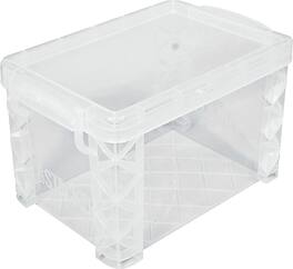 Advantus - Plastic Index Card Storage Box, 500-Card Capacity - Clear