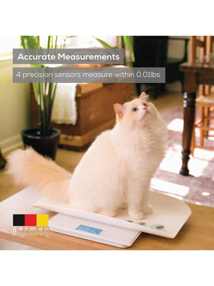 Accurate Measurements  
4 precision sensors measure within 0.01lbs  
german engineering