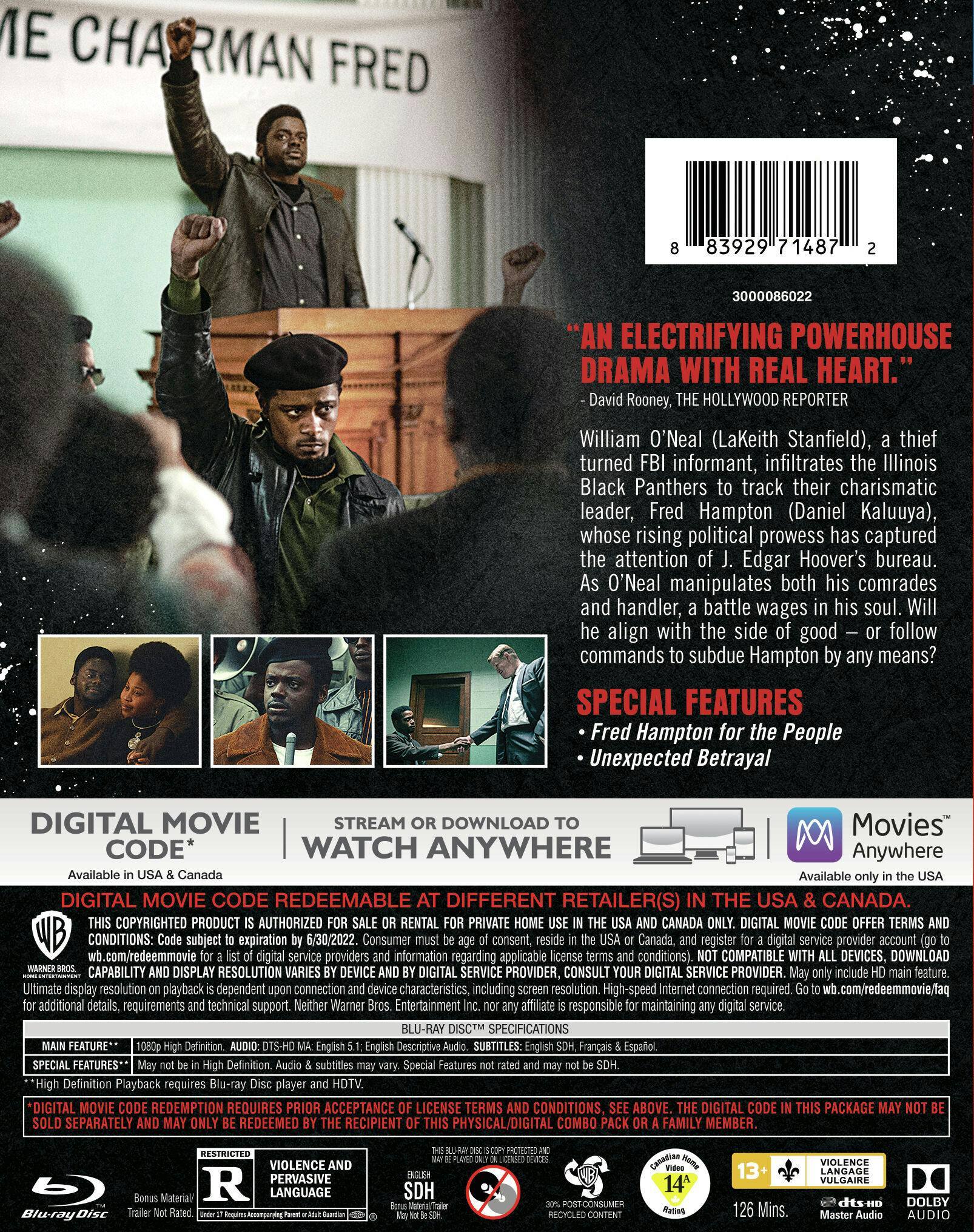 Back. Judas and the Black Messiah [Blu-ray].