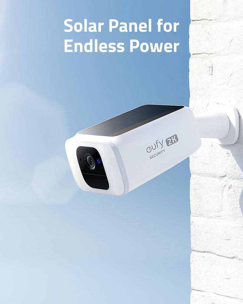Solar Panel for Endless Power  
eufy 2K SECURITY
