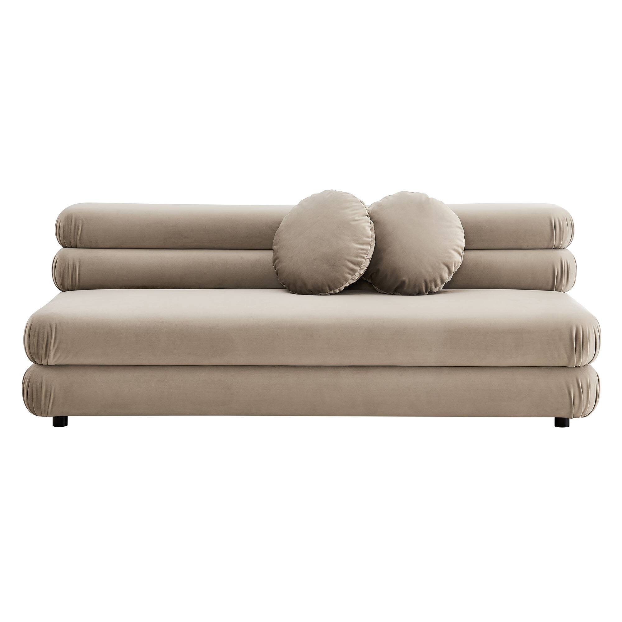 Alt View 5. Modway - Jubilee Modular Performance Velvet Armless Loveseat by Modway - Taupe.