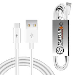 Reiko - 6 Ft Pvc Material Type C Usb 2.0 Data Cable In In Simple Packaging - White