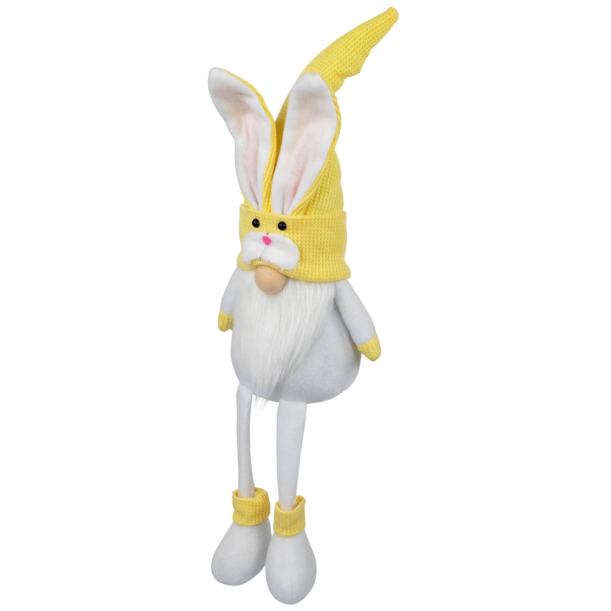 Alt View 2. Northlight - Sitting Bunny Gnome Easter Figurine - 20" - Yellow - Yellow.