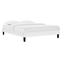 Modway - Reign Performance Velvet King Platform Bed Frame - White