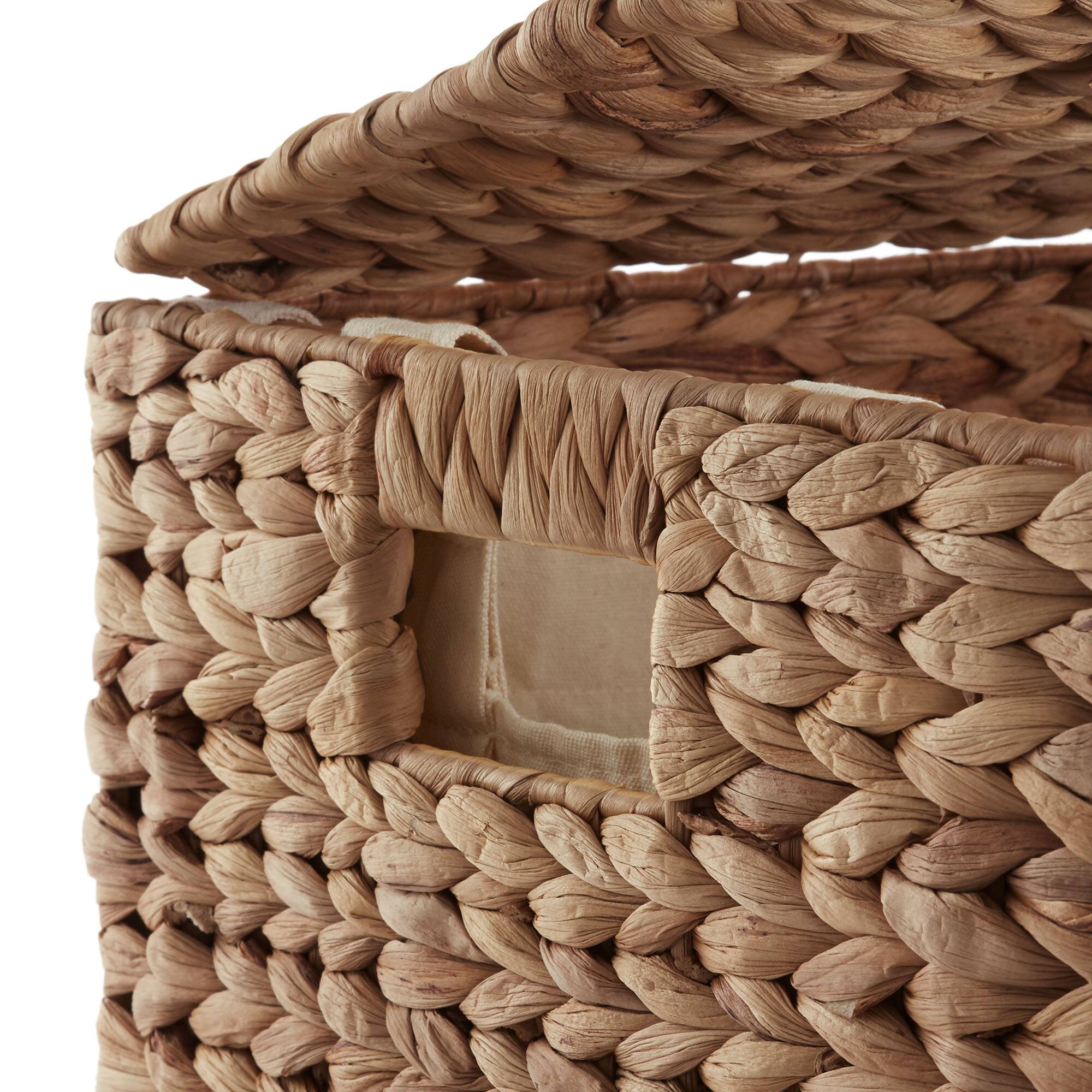 Alt View 5. Casafield - Large Laundry Hamper Basket w Lid and Liner - Water Hyacinth - Cinnamon.