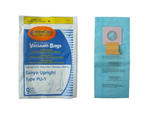A MUST FOR ALLERGY SUFFERERS

EnviroCare TECHNOLOGIES Micro Filtration Vacuum Bags

Designed to Fit: Concus Pour: Diseñado a Medida

Sanyo Upright Type PU-1

9 BAGS BOLSAS