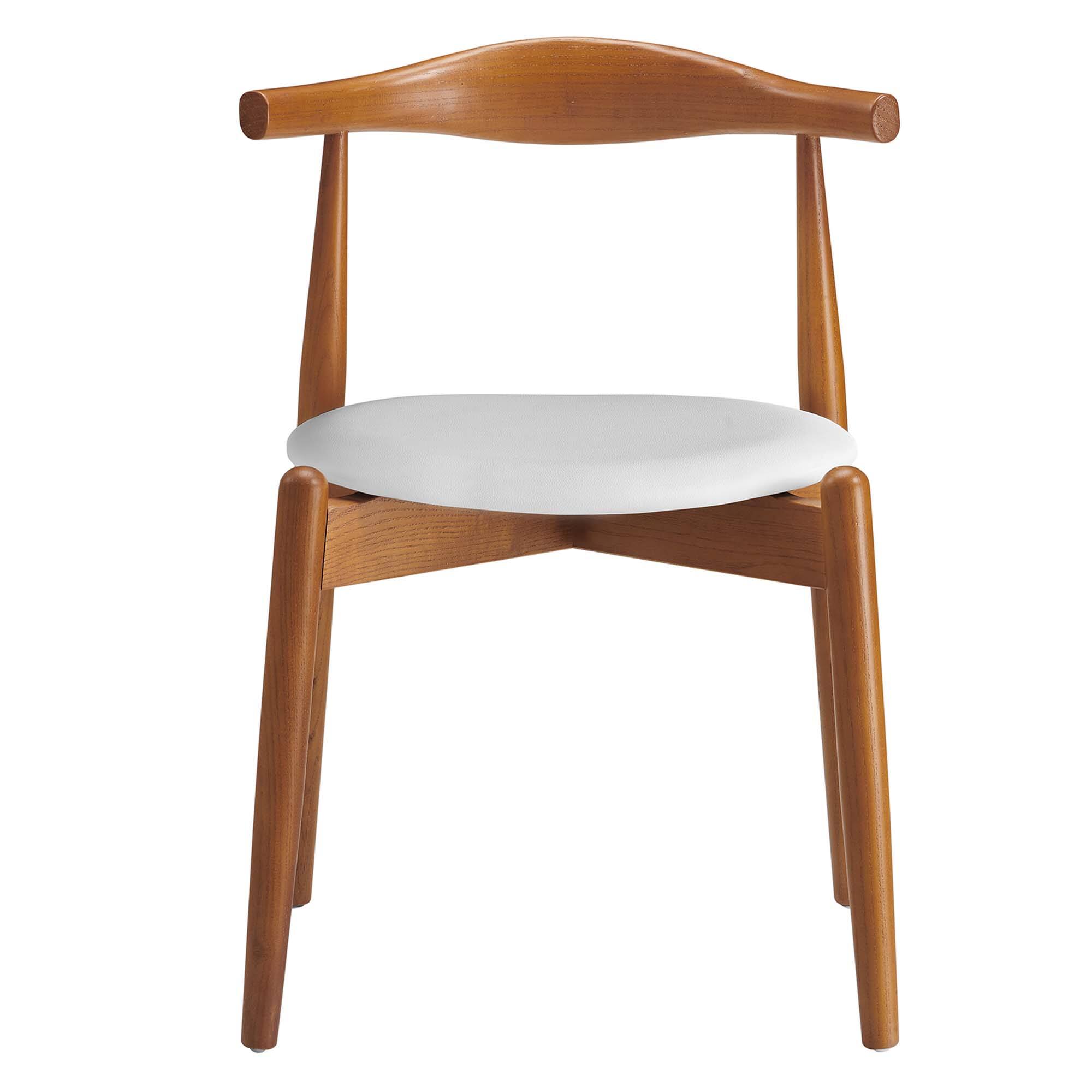Alt View 4. Modway - Stalwart Dining Side Chair by Modway - Dark Walnut White.