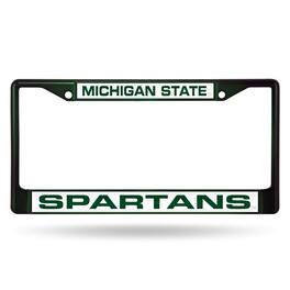 Rico Industries - Michigan State Spartans Green Painted Metal Laser Cut License Plate Frame - Multi