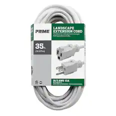 LANDSCAPE EXTENSION CORD
Cordon pour aménagement paysager
Cable para áreas verdes
35 ft. (10.67m)
16/3 AWG 13A
MEDIUM DUTY
ROBUSTESSE MOYENNE
CAPACIDAD MEDIANA
PRIME