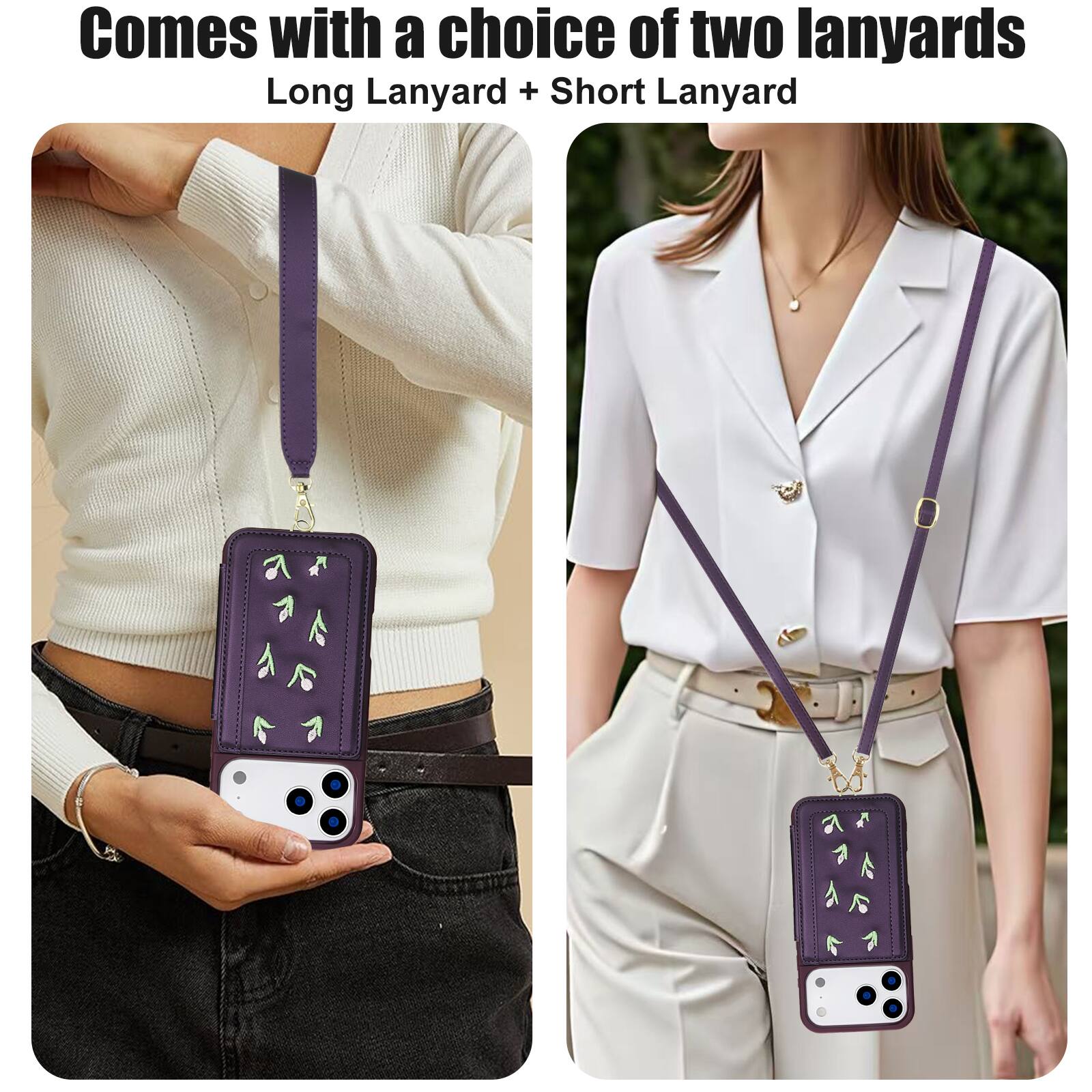 Comes with a choice of two lanyards  
Long Lanyard + Short Lanyard