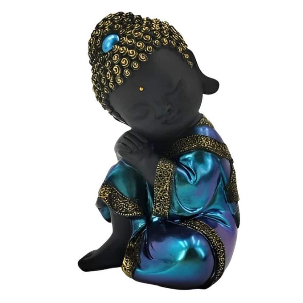 FC Design - 8"H Sleeping Buddha Figurine Statue Office Desk Tabletop Home Decor Gift - Multi-Color