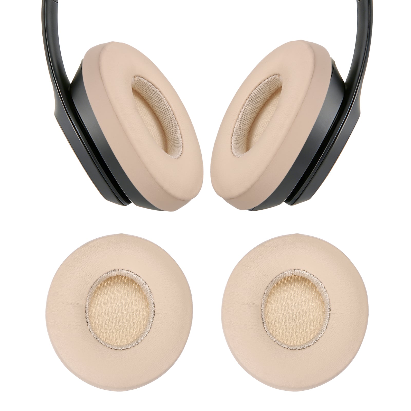 Unique Bargains - 2pcs Universal Wireless Ear Pads Replacement Cushions 2.9x2.6 Inch High Density for Headphones Gaming - Gold