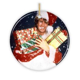 OrnamentallyYou - George Michael Christmas Ornament Circle - Multi-colored