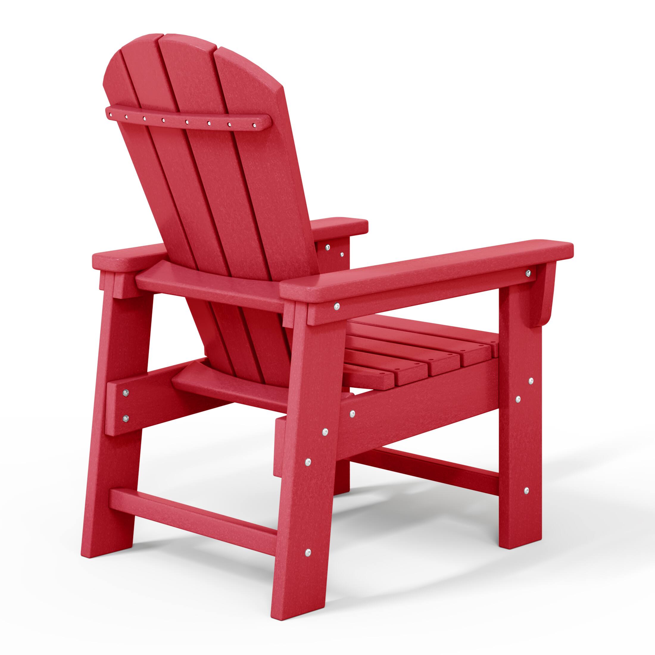 Alt View 1. WestinTrends - WestinTrends Malibu Kids Outdoor Adirondack Plastic Patio Chair (Set of 2) - Red.
