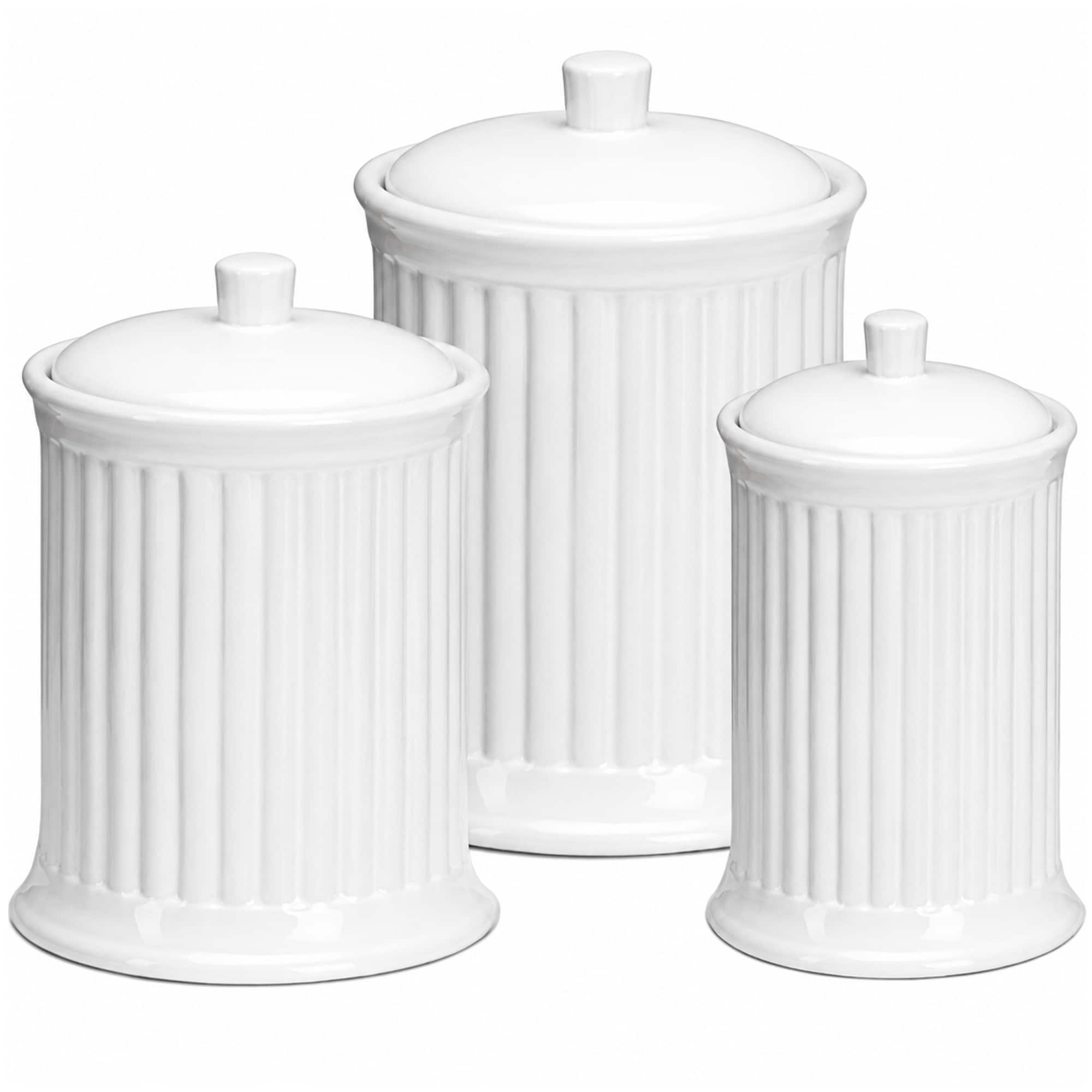 Omniware - Simsbury Canisters, Set of 3 - White price history on PriceWatchPro