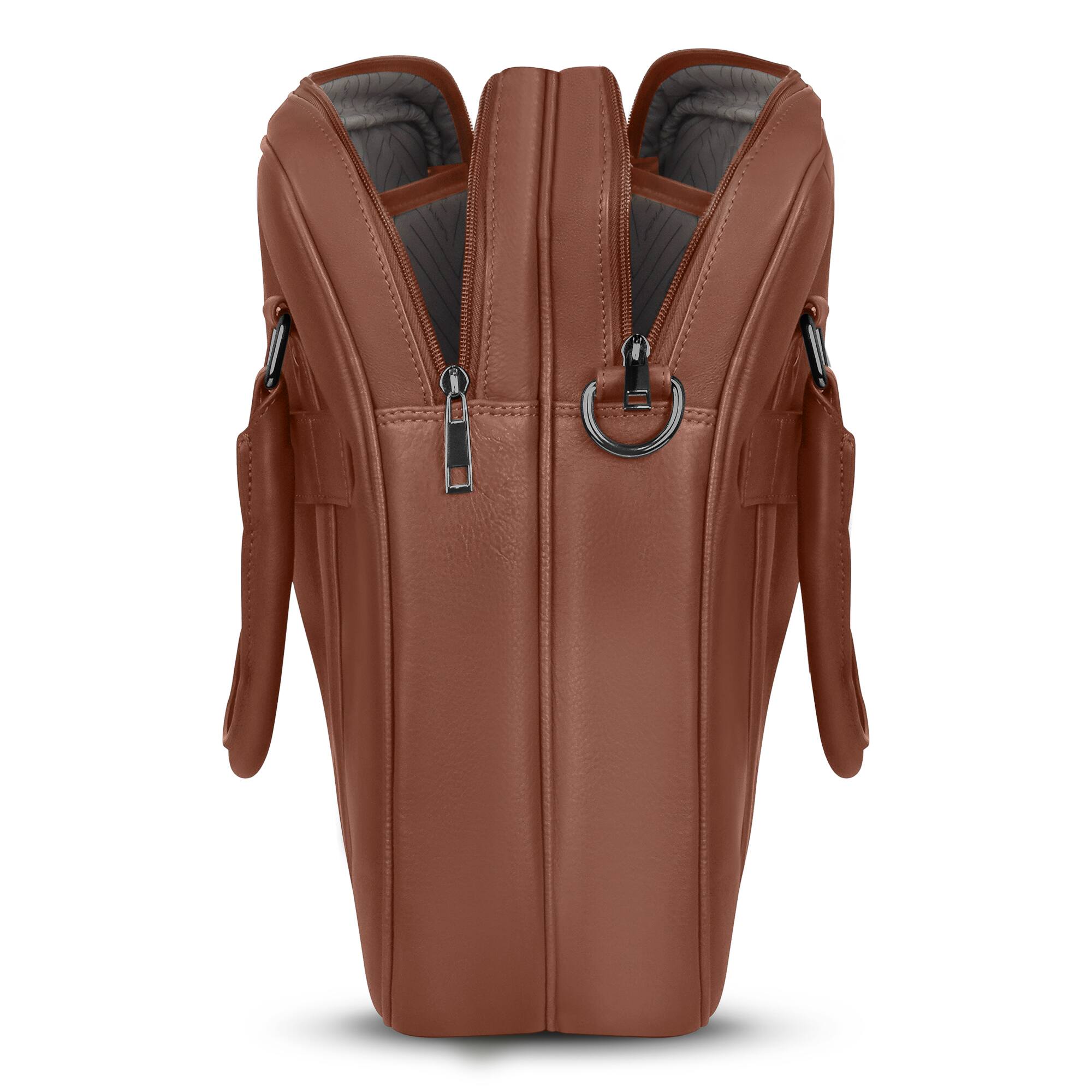 Alt View 1. Champs - Onyx Collection Leather Briefcase - Brown.