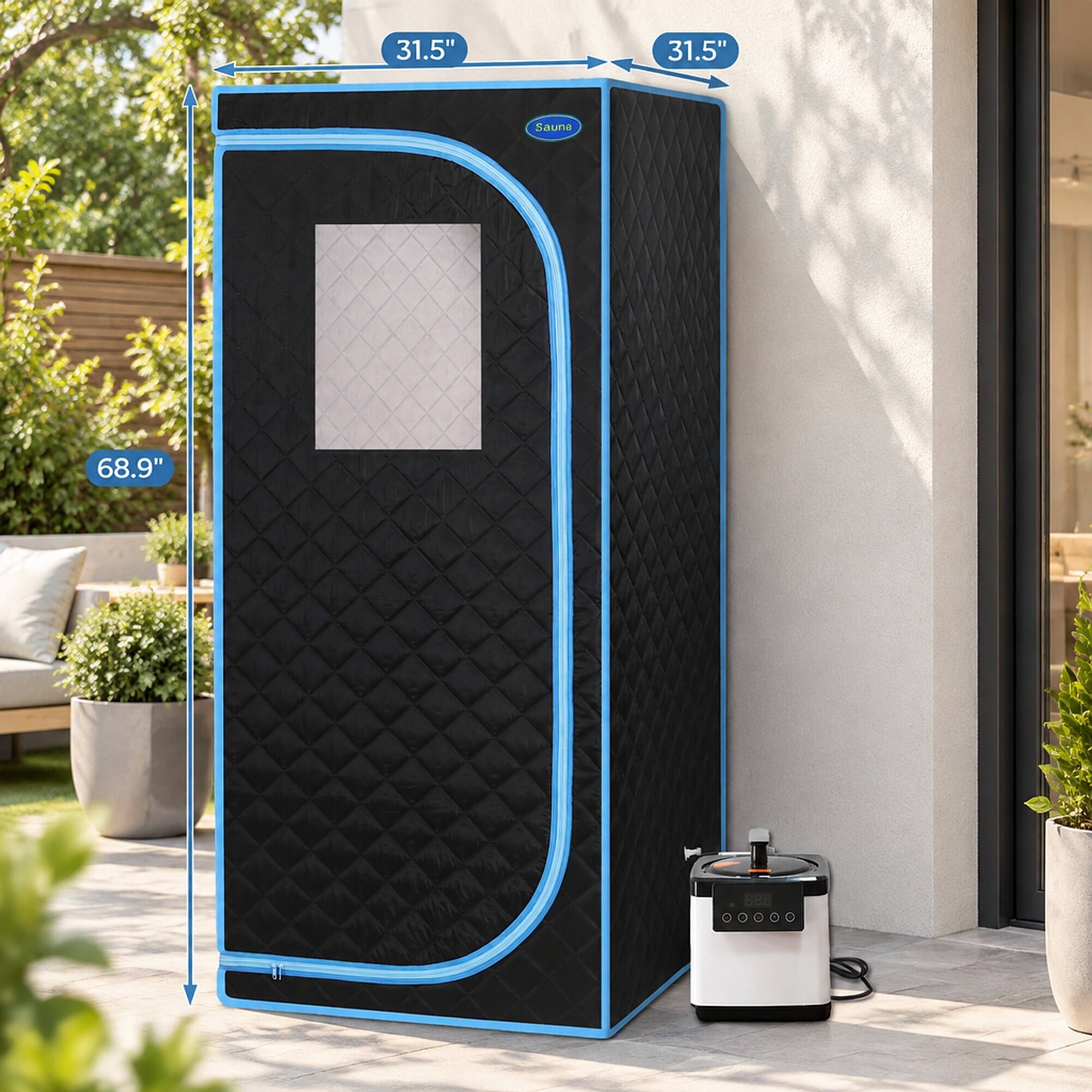 31.5"  
31.5"  
Sauna  
68.9"  
5  
888