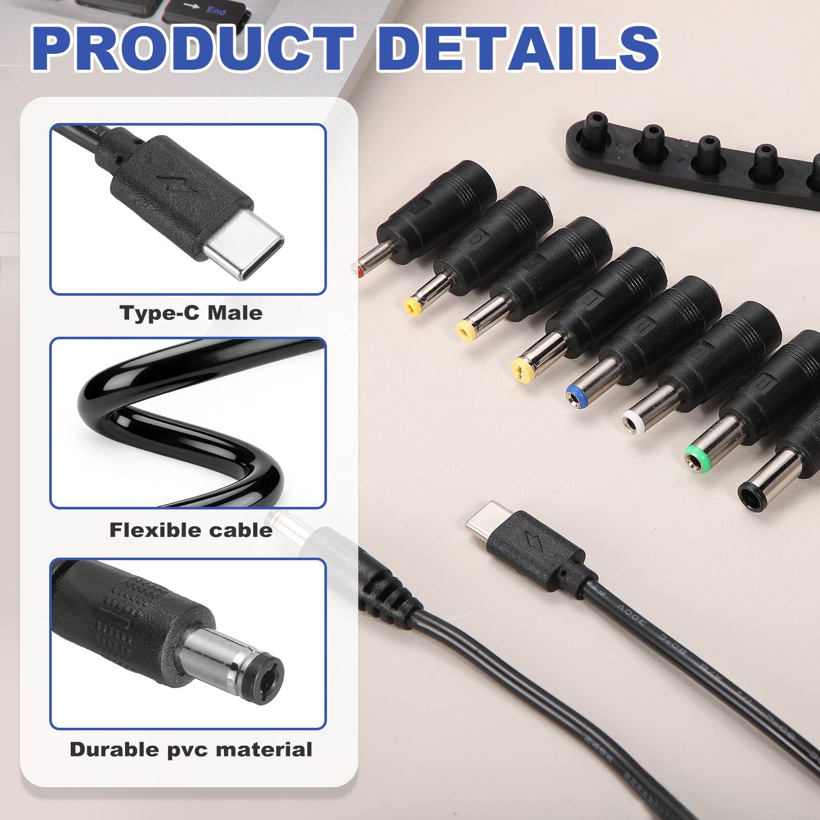 PRODUCT DETAILS

- Type-C Male
- Flexible cable
- Durable PVC material